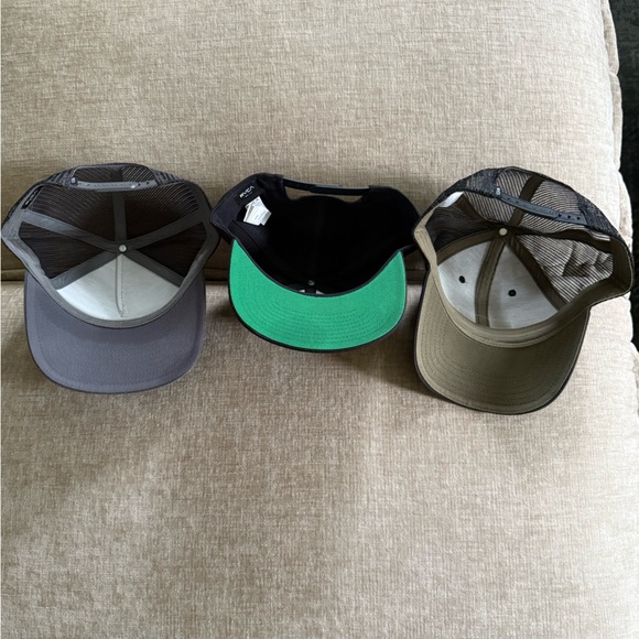 3 RVCA Snap Back Hats used adult size cap - Picture 5 of 6